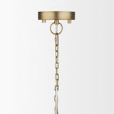 Keller Antiqued Brass Tall Metal 1-Light Pendant