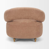 Margaux Sienna Fabric Open Back Barrel Accent Chair