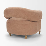 Margaux Sienna Fabric Open Back Barrel Accent Chair