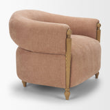 Margaux Sienna Fabric Open Back Barrel Accent Chair