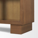 Winsford Brown Two-Tone Oak Display Cabinet with Glass Doors