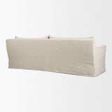 Ellington Cream Slipcovered Slope Arm Sofa