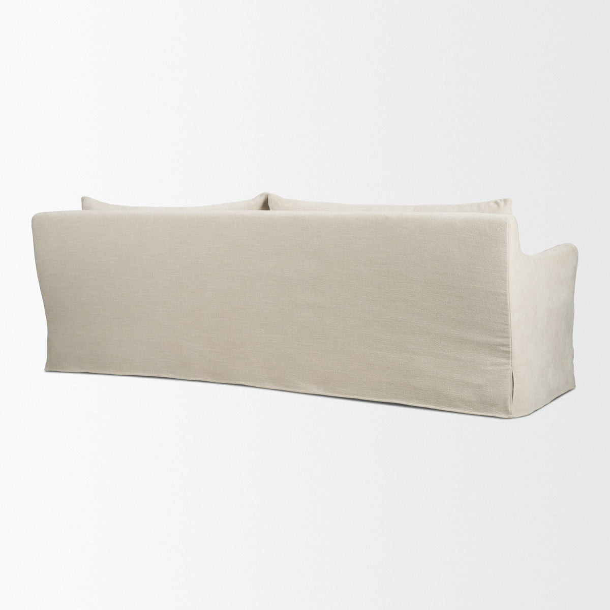 Ellington Cream Slipcovered Slope Arm Sofa