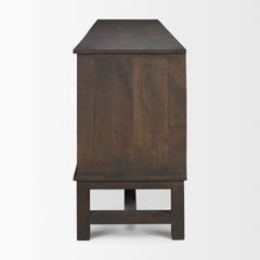 Truss Dark Brown Wood 4 Door Closed Sideboard