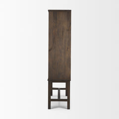 Truss Dark Brown Wood 6 Door Tall Cabinet