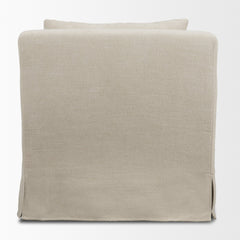 Ellington Cream Slipcovered Slope Arm Swivel Accent Chair