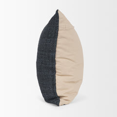 Lowen Navy 22x22 Square Woven Pillow Cover with Down Filler