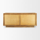 Valterra Light Brown Wood with Travertine 4 Door Sideboard