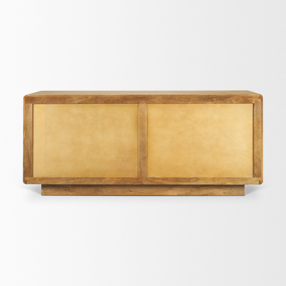 Valterra Light Brown Wood with Travertine 4 Door Sideboard