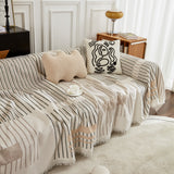 Waffle Lattice Fabric Sofa Cover, Multi-purpose Soft Sofa Throw, Couch Cover Blanket Throws for Couches