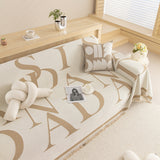 Chenille Jacquard Alphabet Sofa Blanket Cover, L Shape Sofa Cover, Reversible Couch Covers for Dogs