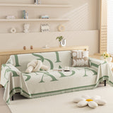 Chenille Jacquard Alphabet Sofa Blanket Cover, L Shape Sofa Cover, Reversible Couch Covers for Dogs
