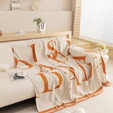 Chenille Jacquard Alphabet Sofa Blanket Cover, L Shape Sofa Cover, Reversible Couch Covers for Dogs