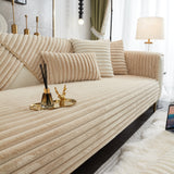 Winter Thickened Rabbit Plush Non-slip Sofa Cushion, Faux Fur Fluffy Furniture Protector