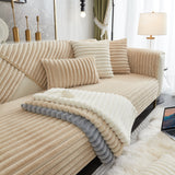 Winter Thickened Rabbit Plush Non-slip Sofa Cushion, Faux Fur Fluffy Furniture Protector