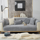 Winter Thickened Rabbit Plush Non-slip Sofa Cushion, Faux Fur Fluffy Furniture Protector