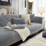 Winter Thickened Rabbit Plush Non-slip Sofa Cushion, Faux Fur Fluffy Furniture Protector