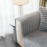 Winter Thickened Rabbit Plush Non-slip Sofa Cushion, Faux Fur Fluffy Furniture Protector
