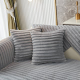 Winter Thickened Rabbit Plush Non-slip Sofa Cushion, Faux Fur Fluffy Furniture Protector