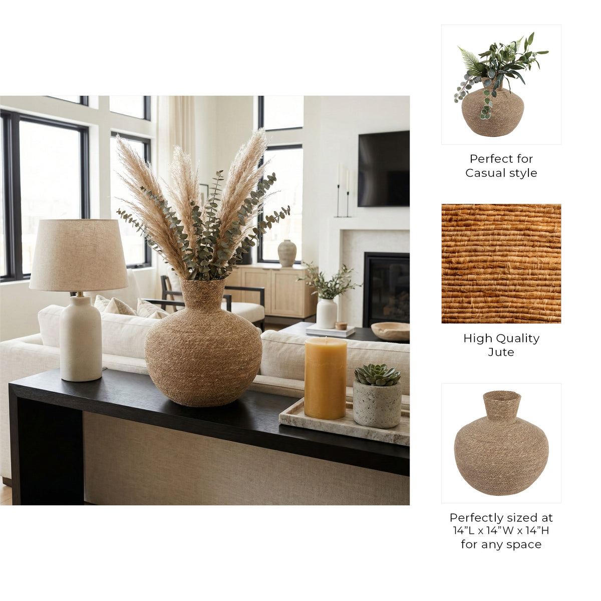 Bullard Natural Woven Jute Vase