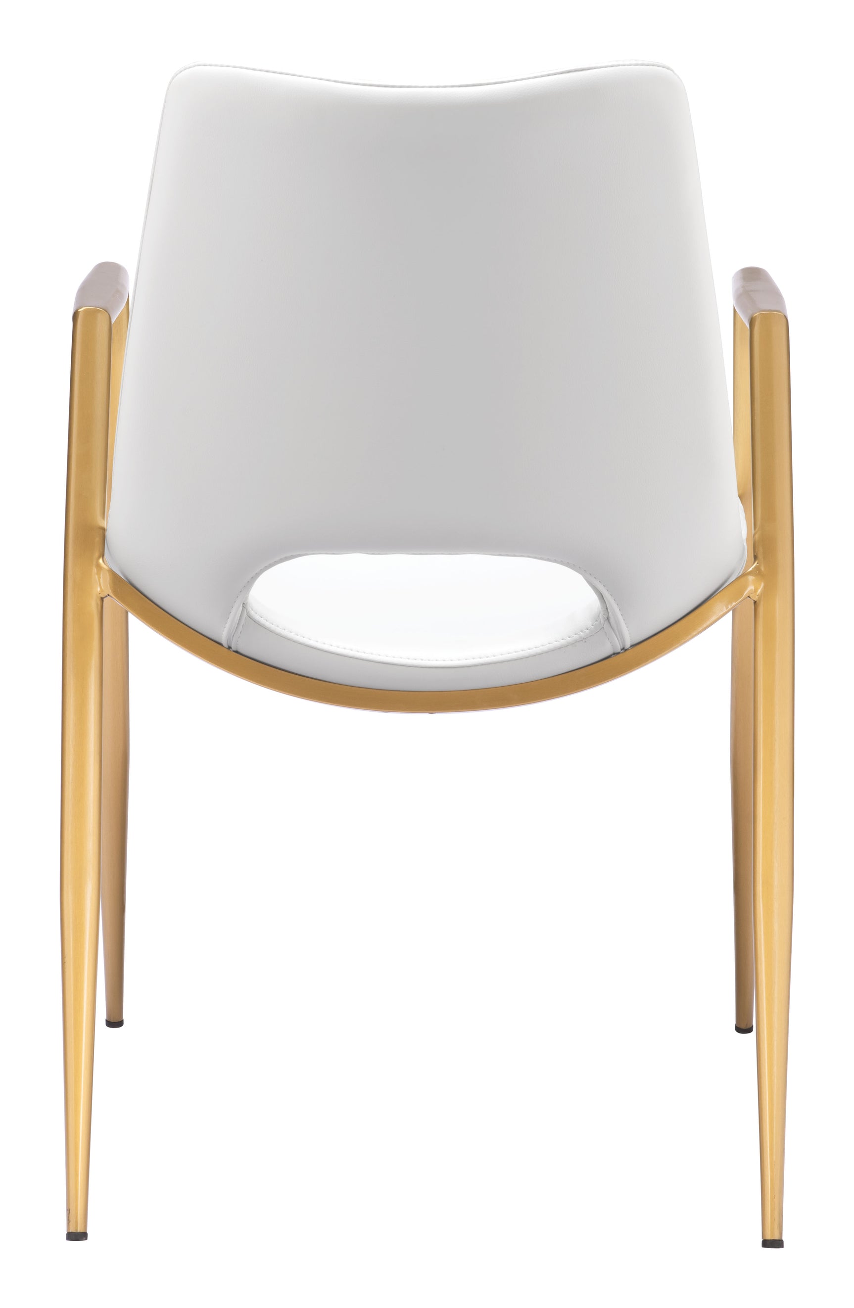 Desi White & Gold Dining Chair (Set of 2)
