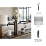 El Toro Black Metal Cylinder Vase