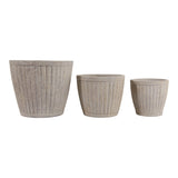 Etiwanda Tan Fluted Terracotta Planters (Set of 3)