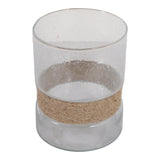 Paloma Natural/Clear Large Rope and Glass Hurricane