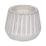 Cadiz White Sea Salt and Lemon Ridged Candle