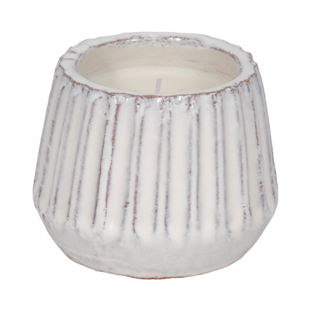 Cadiz White Sea Salt and Lemon Ridged Candle