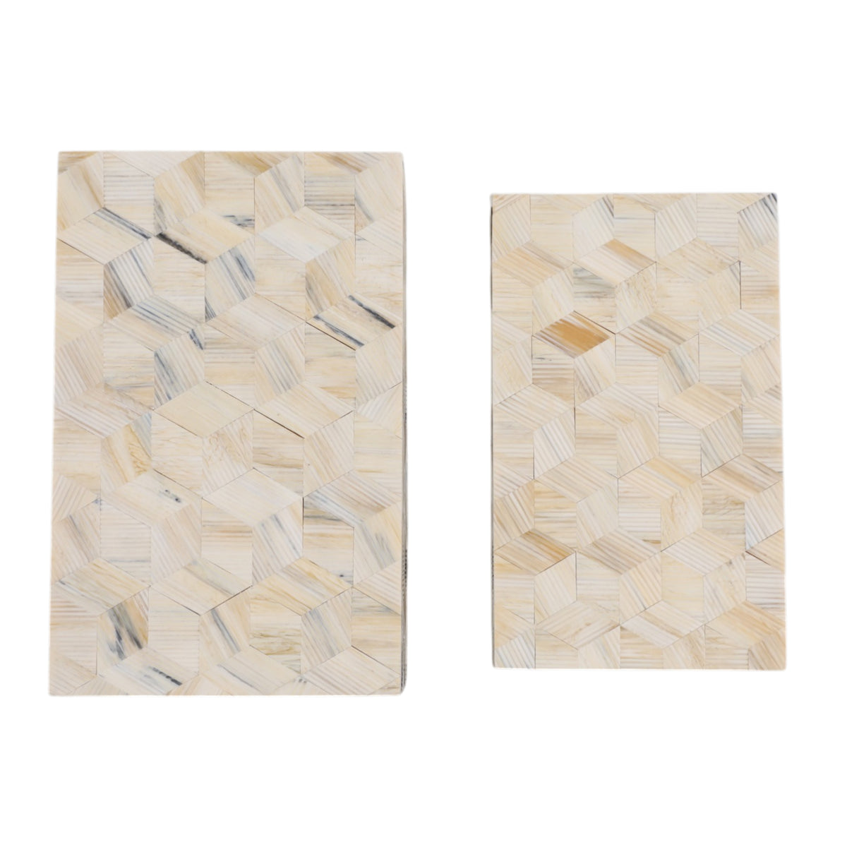 Dunmovin Multicolor Etched Geo Cube Resin Boxes (Set of 2)