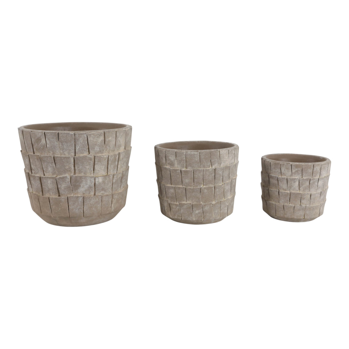 Houstonhaven Gray/Ivory Planters (Set of 3)