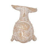 Berg White Resin Wicker Beluga Whale