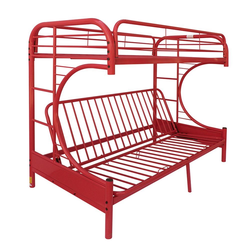 Eclipse Red Twin/Full Futon Bunk Bed