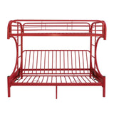 Eclipse Red Twin/Full Futon Bunk Bed