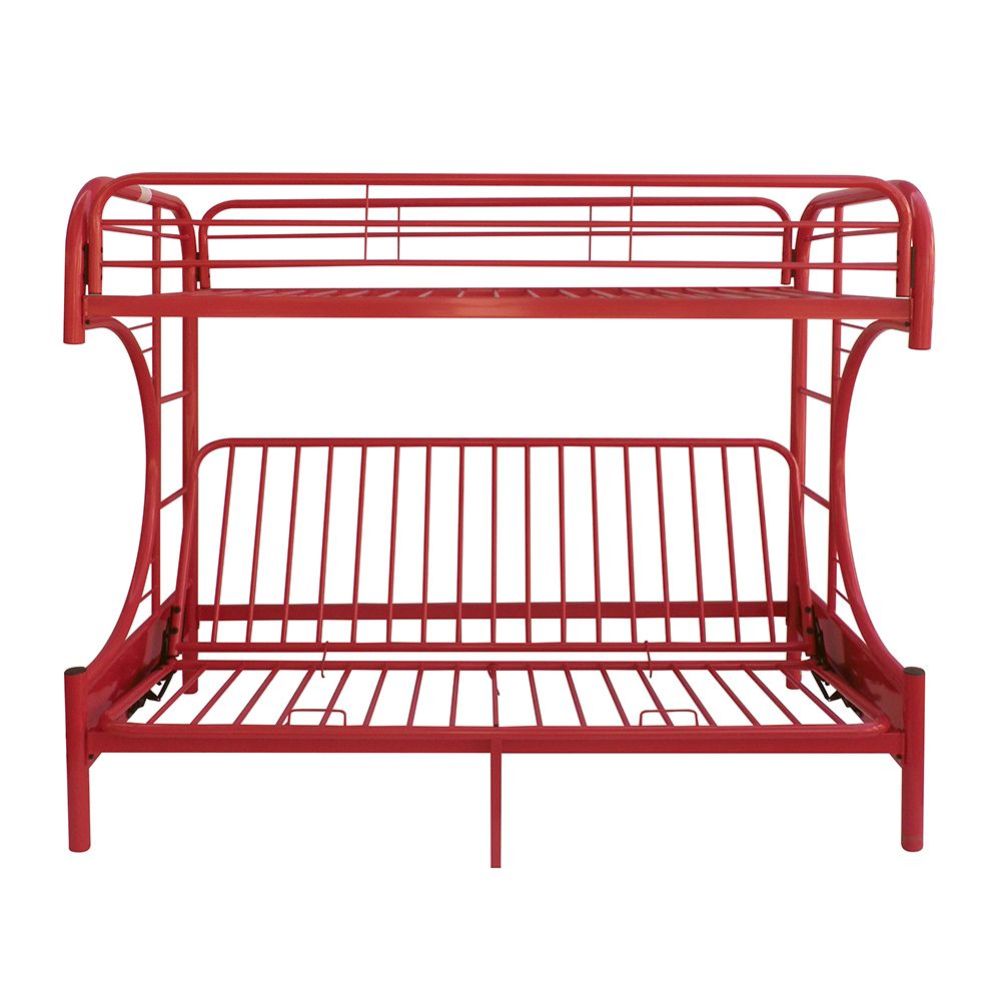 Eclipse Red Twin/Full Futon Bunk Bed