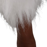 Leoland White/Brown Faux Fur Sheep