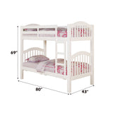 Heartland White Twin/Twin Bunk Bed