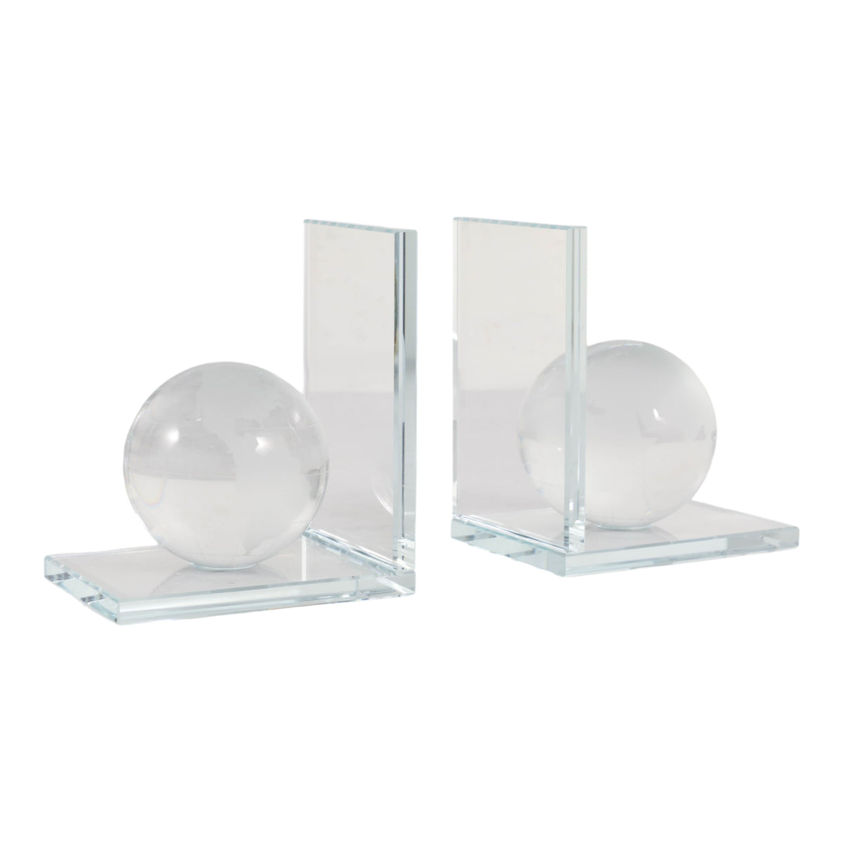 Hastingslake Clear Bookends (Set of 2)