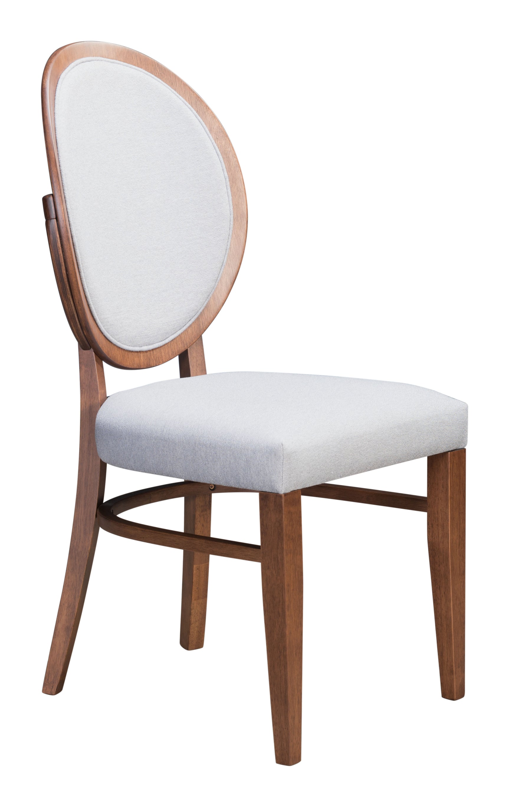 Regents Walnut & Light Gray Dining Chair (Set of 2)