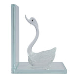 Midvalley Clear Swan Bookends (Set of 2)