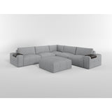 Tidal Gray Right Side Chair With One Arm