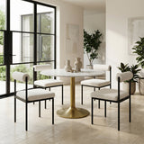 Fullerton White & Gold Dining Table