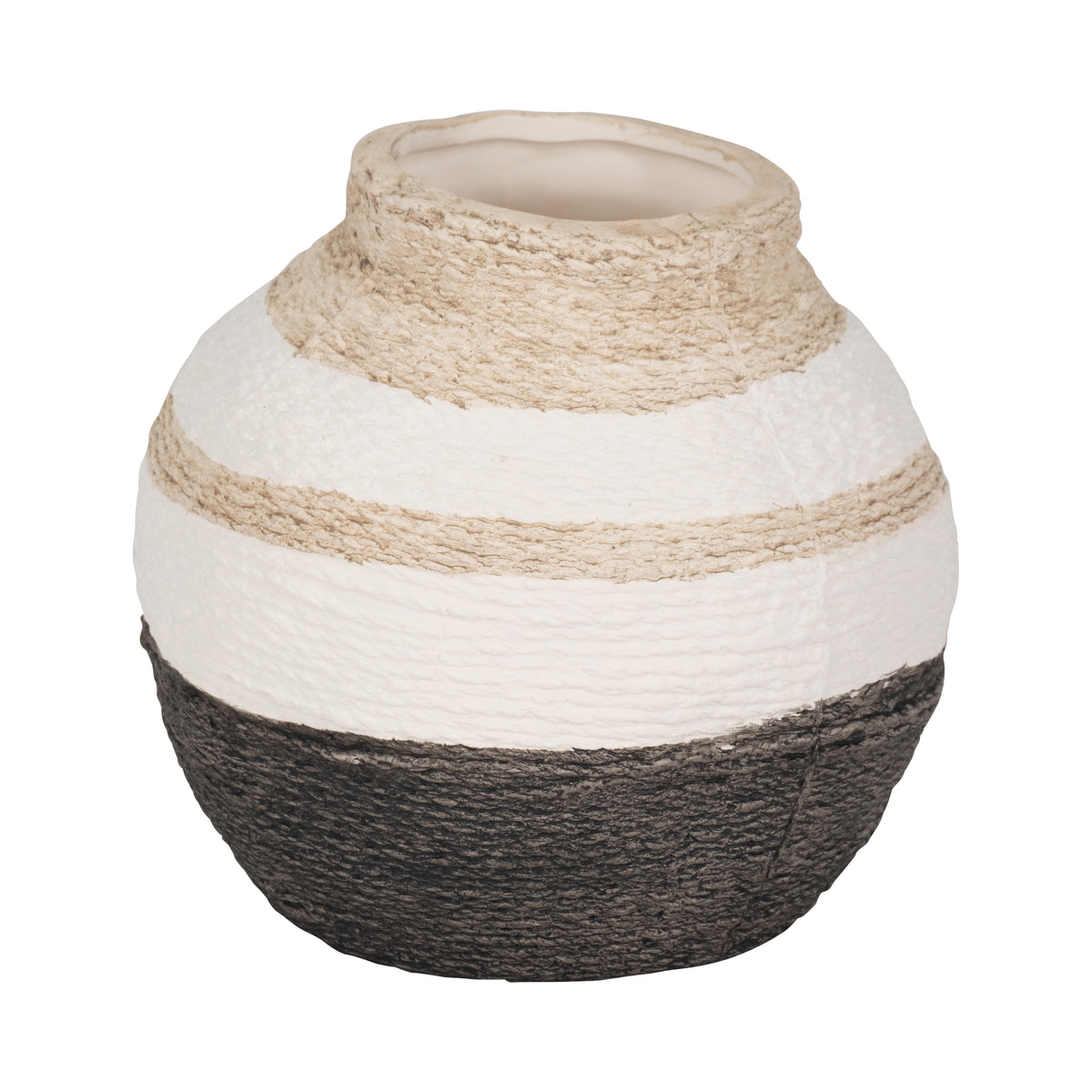 Alicemill Multicolor Striped Woven Textured Vase