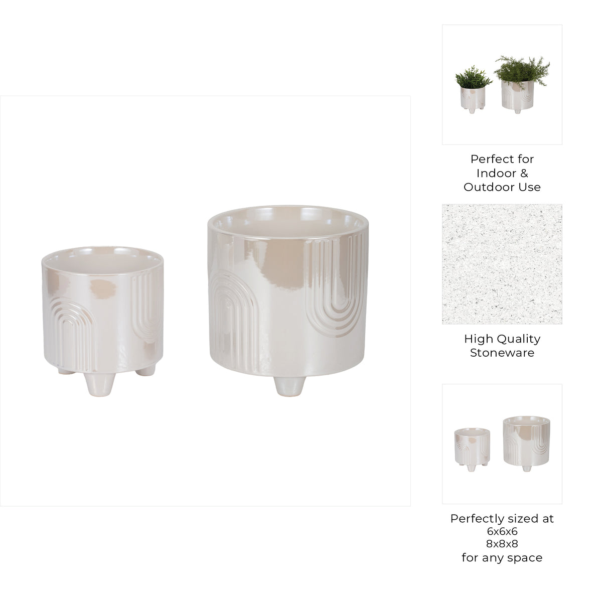 Jasperway Ivory/Tan Planters (Set of 2)