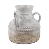Noelwind Ivory/Tan Large Reactive Glaze Terracotta Triple Handle Jug