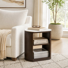 Page White/Brown Table