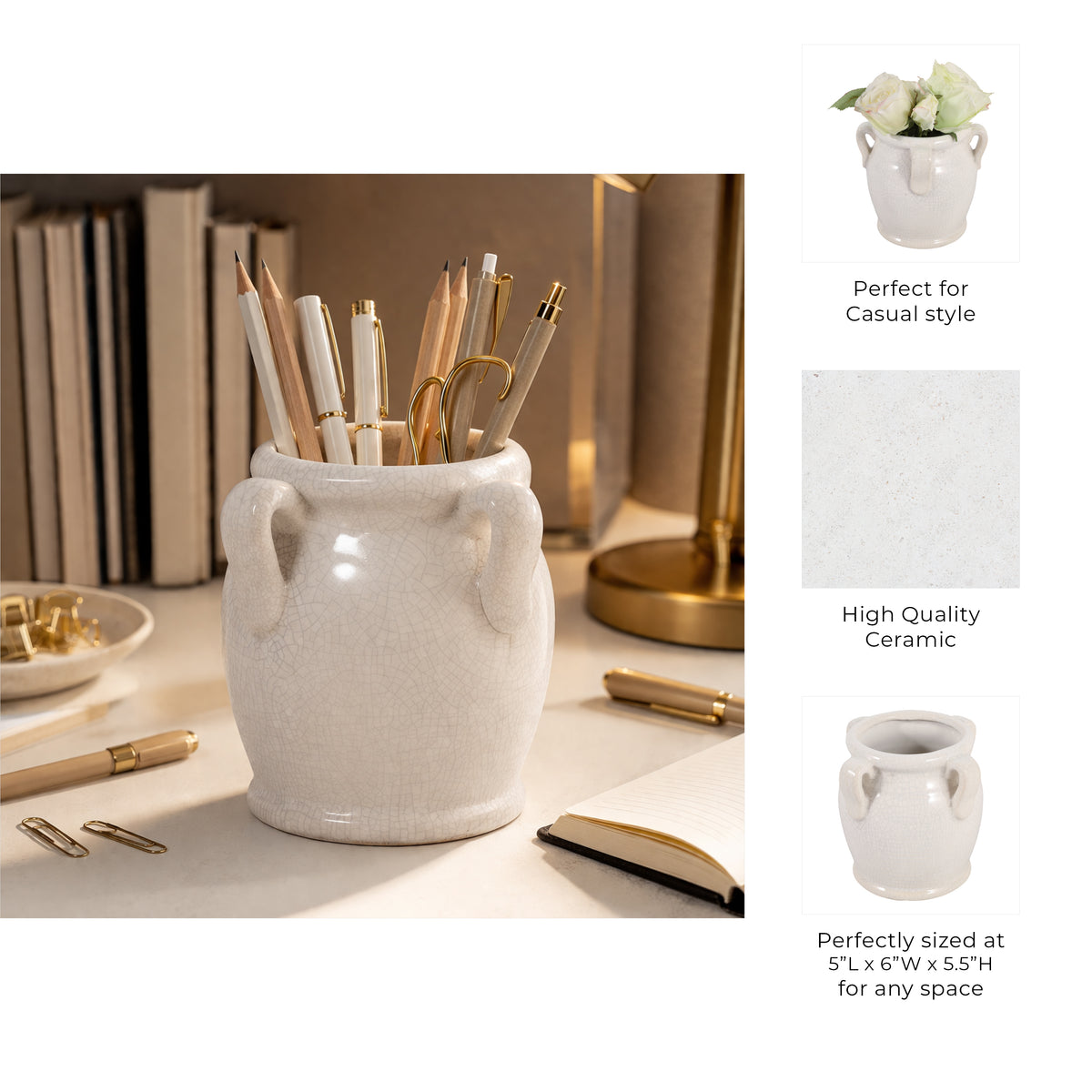 Kendallport White Pencil Cup
