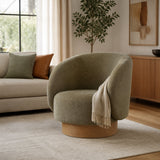 Curtis Sage Green Modern Swivel Accent Chair