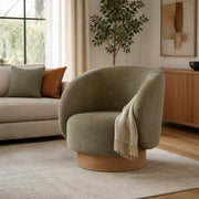 Curtis Sage Green Modern Swivel Accent Chair